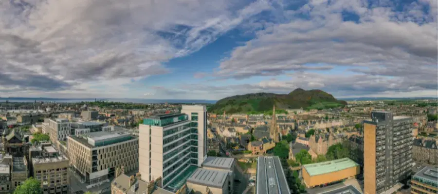 aerial photo of central campus