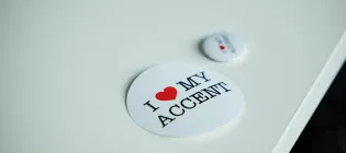 I Love My Accent button image