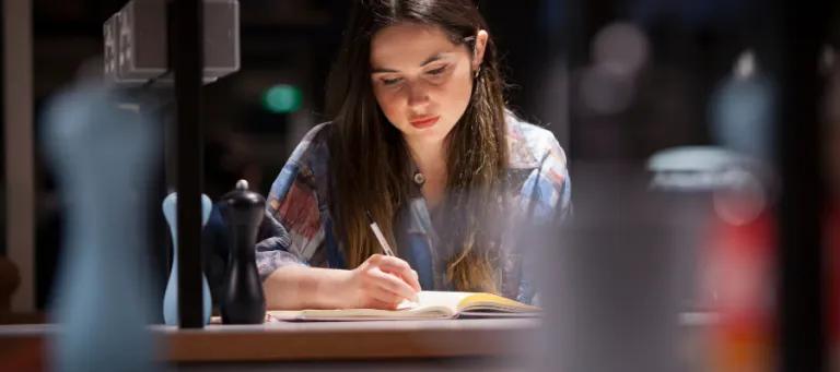 Woman studying
